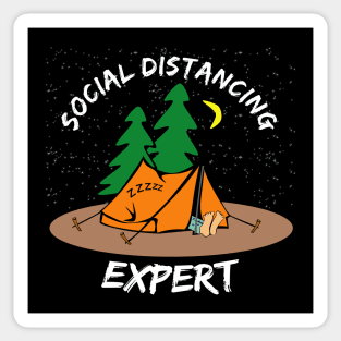 Social Distancing Expert, Funny Camping Social Distancing Champion 2020 Sticker